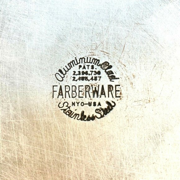Vintage Farberware Stainless Steel 10.25” Skillet Fry Pan Aluminum‎ Clad NYC USA - Picture 7 of 11